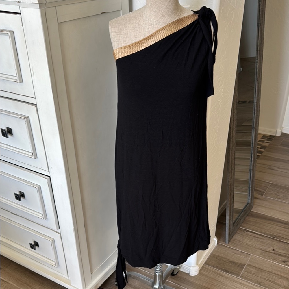 La Perla 42 (L) one shoulder sequin accent dress swim cover